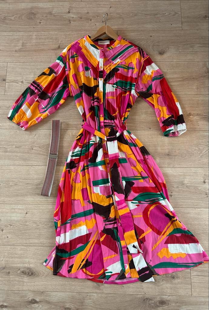 Pom Amsterdam jurk maat 42, Kleding | Dames, Jurken, Zo goed als nieuw, Maat 42/44 (L), Overige kleuren, Onder de knie, Ophalen of Verzenden