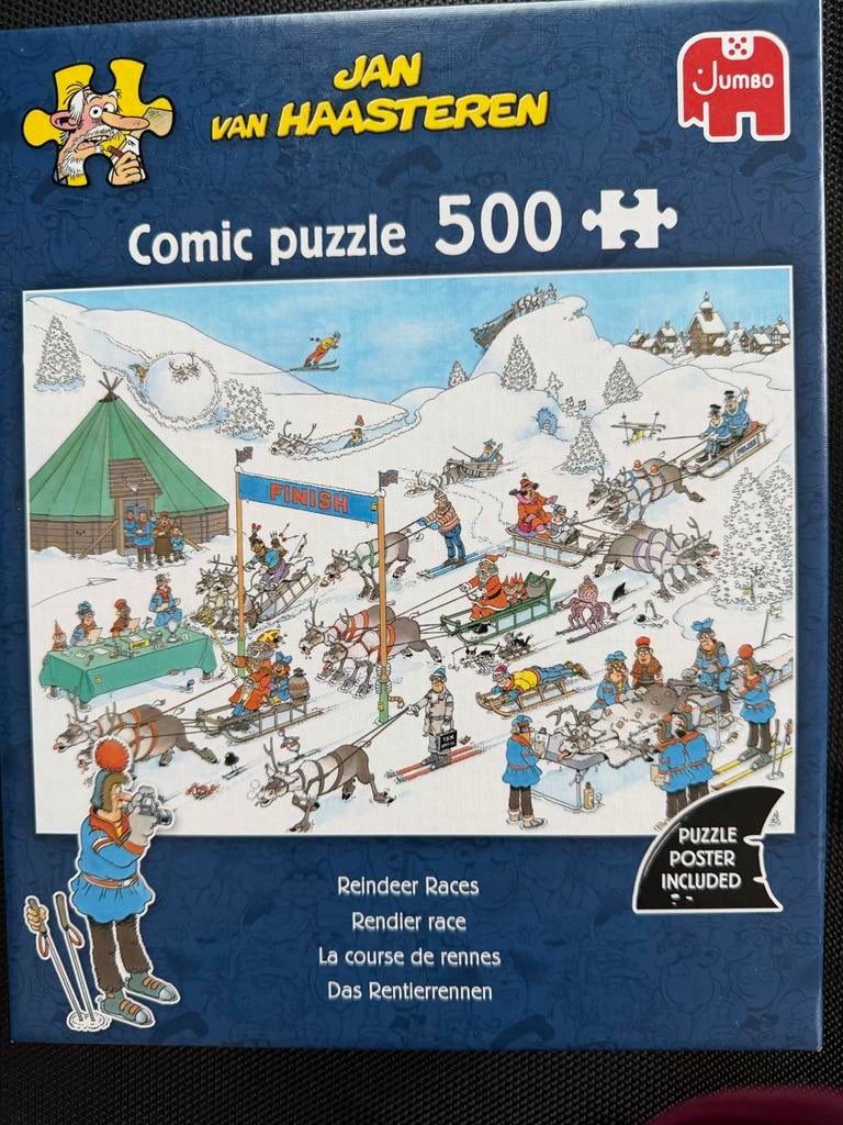 Jan van Haasteren Rendier Race Puzzel 500 stukjes, Ophalen, 500 t/m 1500 stukjes, Zo goed als nieuw, Legpuzzel