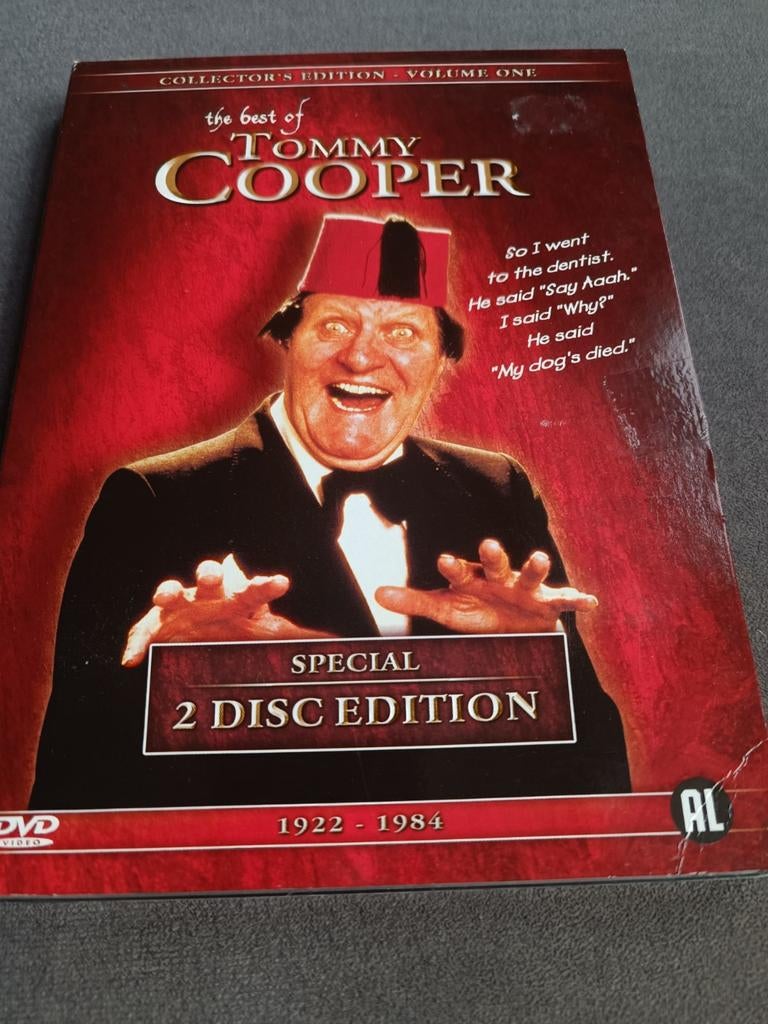 The best of Tommy Cooper - 2 disc dvd, Alle leeftijden, Ophalen of Verzenden, Zo goed als nieuw, Tv-programma of Sketches
