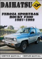 Daihatsu Rocky, Feroza, Sportrak F300 Workshop manual op DVD, Verzenden