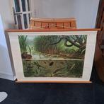 In sloot en plas schoolplaat, Antiek en Kunst, Antiek | Schoolplaten, Ophalen of Verzenden, Natuur en Biologie