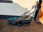 Gardena PowerMax 37/36V P4A grasmaaier met 2 accu's, Cirkelmaaier, Gebruikt, Accu-grasmaaier, Ophalen of Verzenden