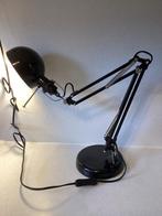 Zwarte Verstelbare Bureaulamp met Voet, Ophalen of Verzenden, Gebruikt, Metaal, 75 cm of meer