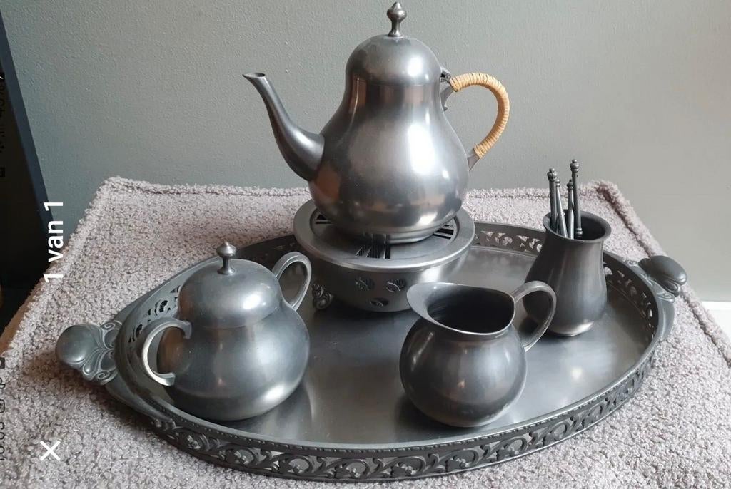 Tinnen setje, Antiek en Kunst, Antiek | Tin, Ophalen of Verzenden