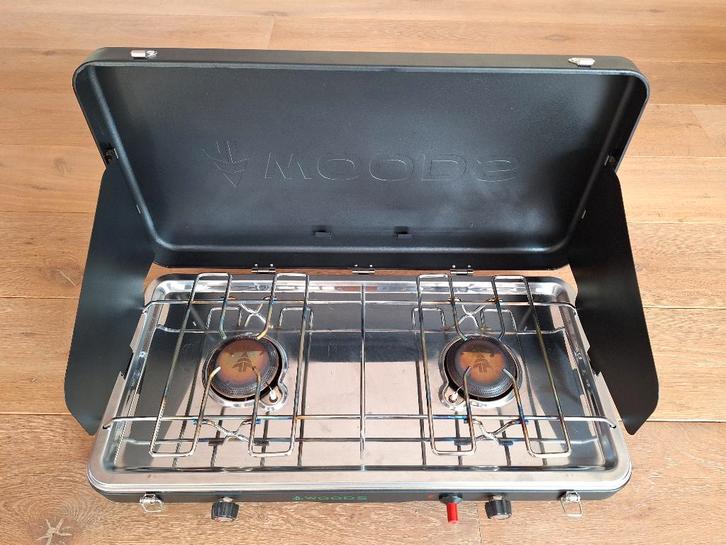 Camping gasstel 2 pits : Woods Blaze, Caravans en Kamperen, Kampeeraccessoires, Zo goed als nieuw, Ophalen