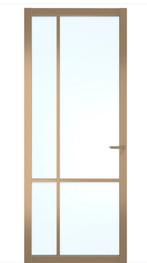 Binnendeur brons staal. Arne&Bodil, Ophalen, Binnendeur, 200 tot 215 cm, Glas