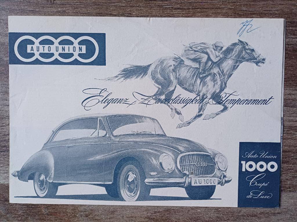 Oude Auto Union brochure, Ophalen of Verzenden, Gelezen, Algemeen