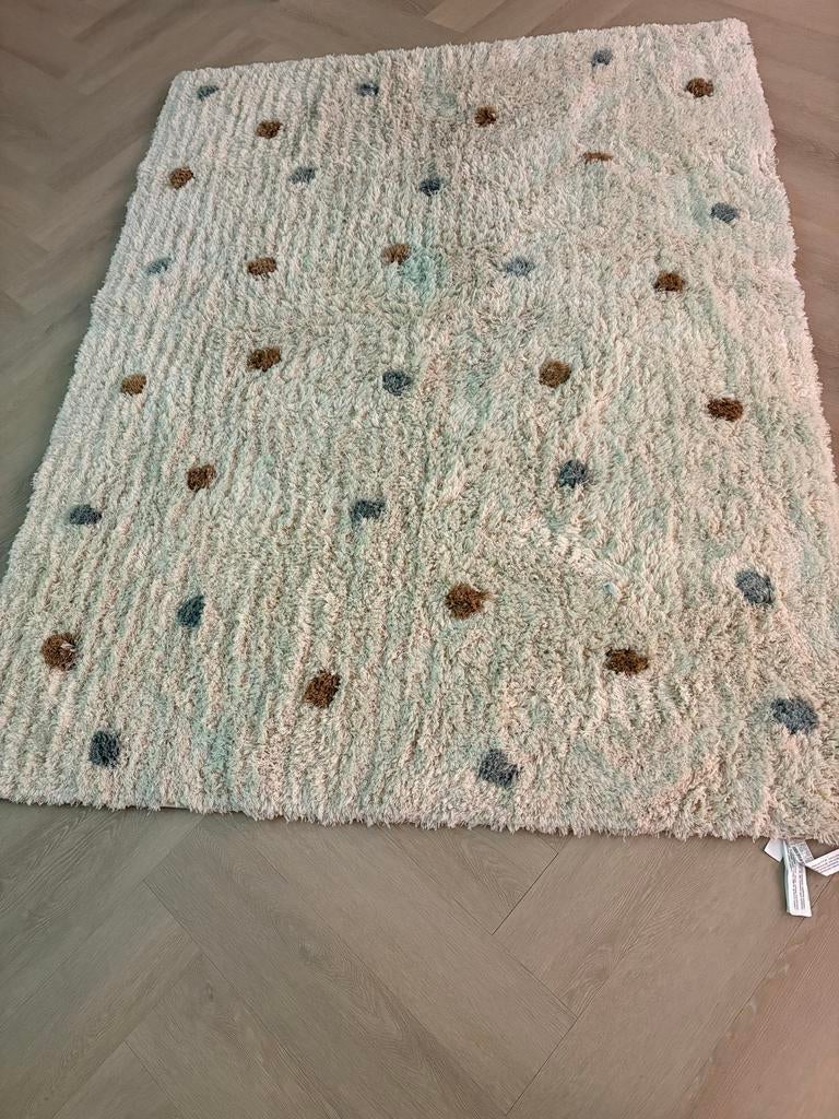 Zara Home Kids Tapijt met Veelkleurige Stippen 150x200cm, Ophalen, 150 tot 200 cm, Zo goed als nieuw, Crème