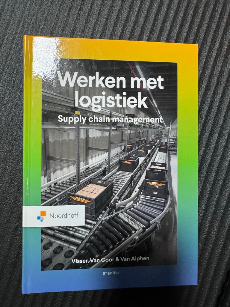 Werken met logistiek Supply chain management 9e editie, Ophalen of Verzenden, Gamma, Zo goed als nieuw, HBO