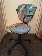 Bureaustoel kind met paarden afbeelding op de zitting, Kinderen en Baby's, Kinderkamer | Tafels en Stoelen, Ophalen, Zo goed als nieuw