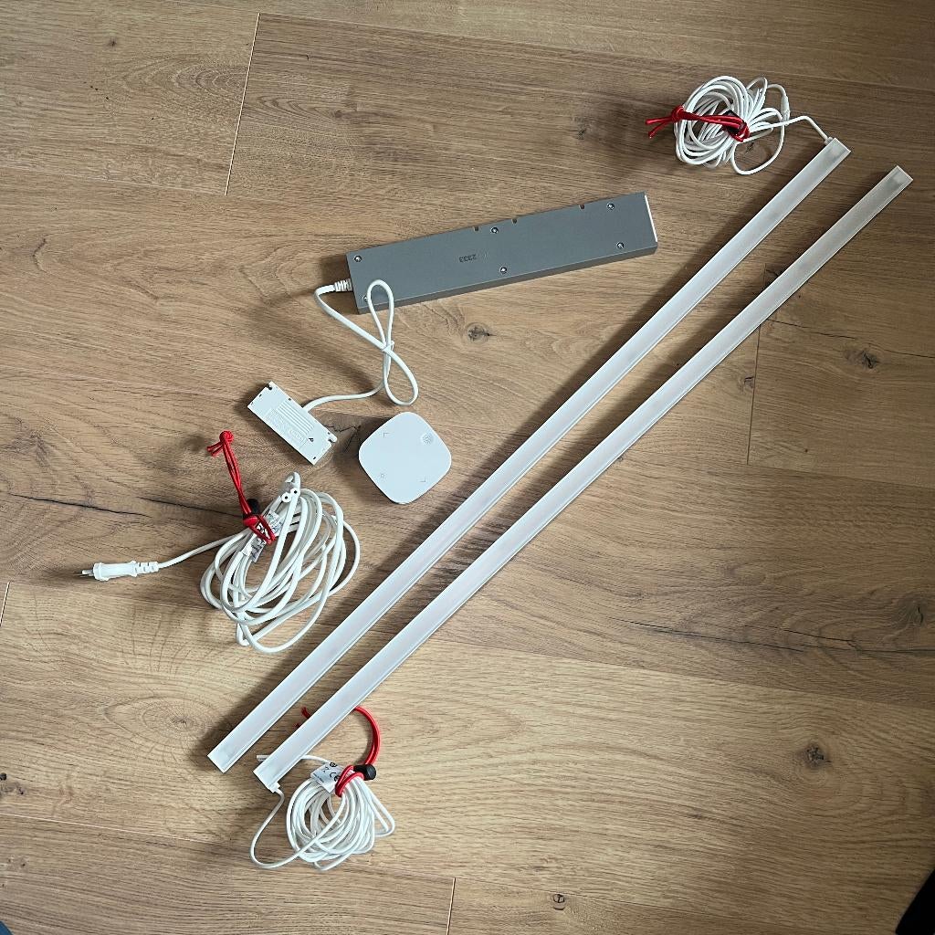 Ikea MITTLED 2x 80cm dimbaar wit met TRÅDFRI - ZGAN, Ophalen of Verzenden, Zo goed als nieuw