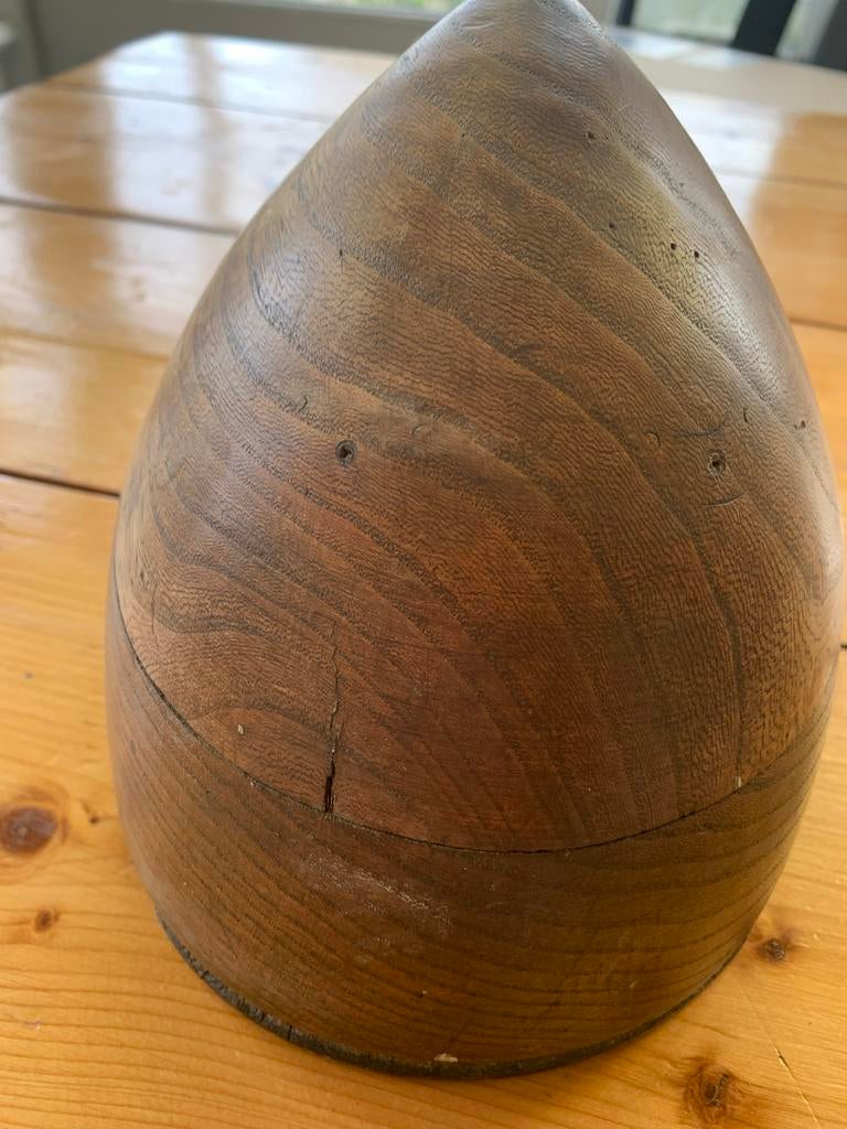 Vintage Houten Hoedenmal - Uniek Decoratief Stuk, Antiek en Kunst, Ophalen of Verzenden