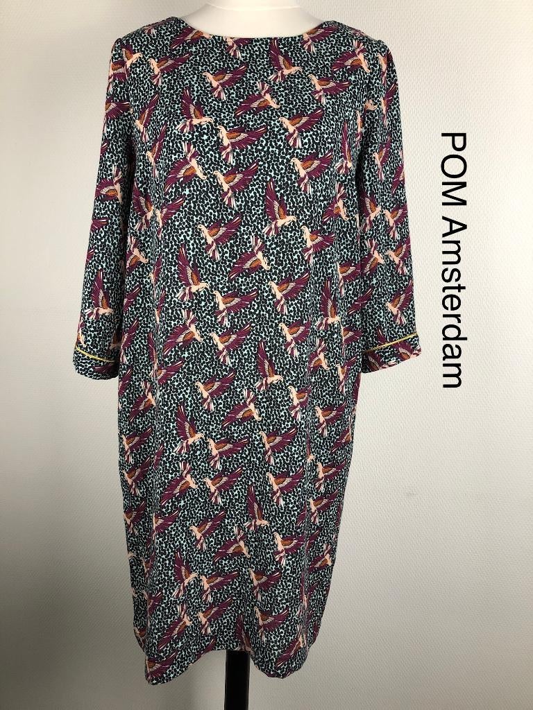 POM Amsterdam Jurk  (mt: 38/40) UR/8569, Maat 38/40 (M), POM Amsterdam, Blauw, POM Amsterdam
