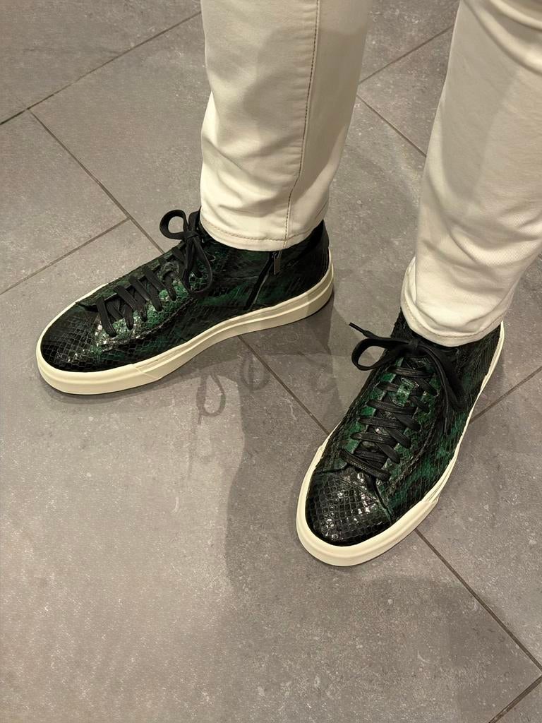 Exclusieve Santoni sneakers Anaconda Slang leder, Overige kleuren, Verzenden, Nieuw, Sneakers of Gympen