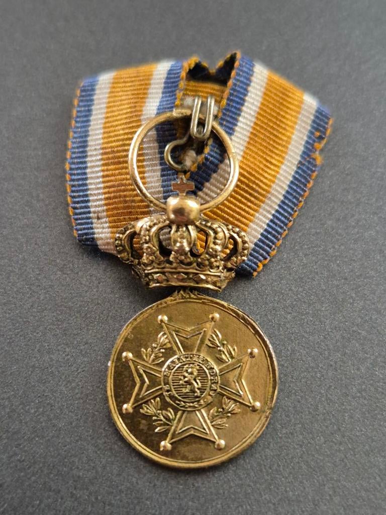 Miniatuur medaille orde oranje Nassau civiel 13mm, Verzamelen, Ophalen of Verzenden, Landmacht, Nederland, Lintje, Medaille of Wings