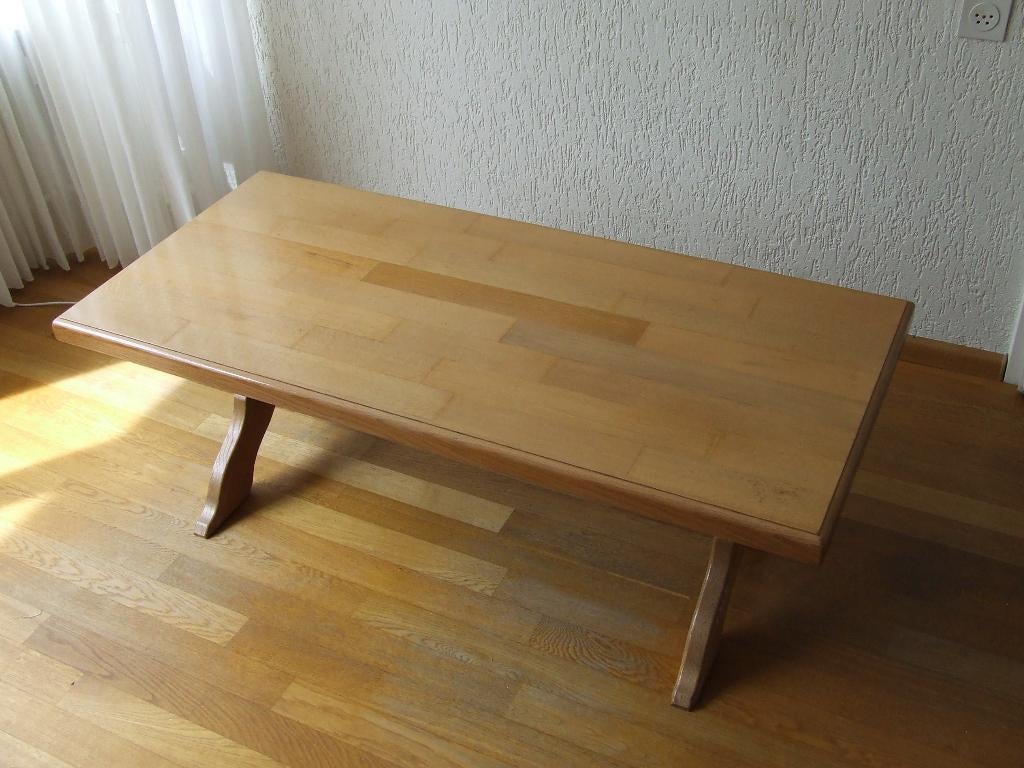 woonkamer tafel, Ophalen, Gebruikt, 100 tot 150 cm, Eikenhout