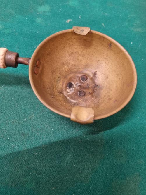 asbak messing hout vintage, Verzamelen, Rookartikelen, Aanstekers en Luciferdoosjes, Ophalen of Verzenden, 'T Olde Gre-j, Info@toldegrej.nl