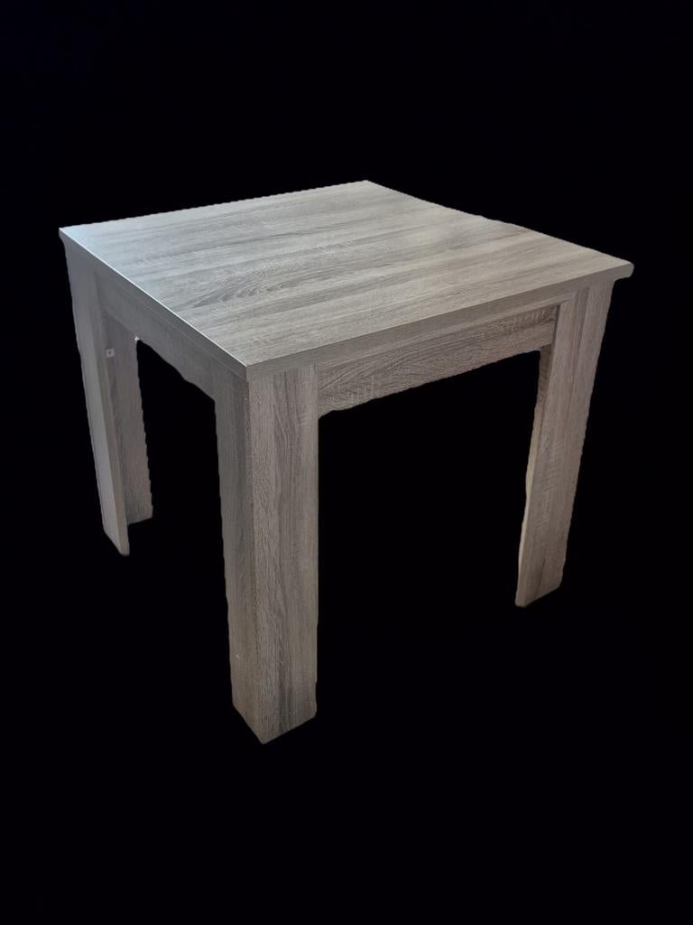 Vierkante eettafel met houtnerf 80x80x80, Ophalen, 50 tot 100 cm, Vierkant, 50 tot 100 cm