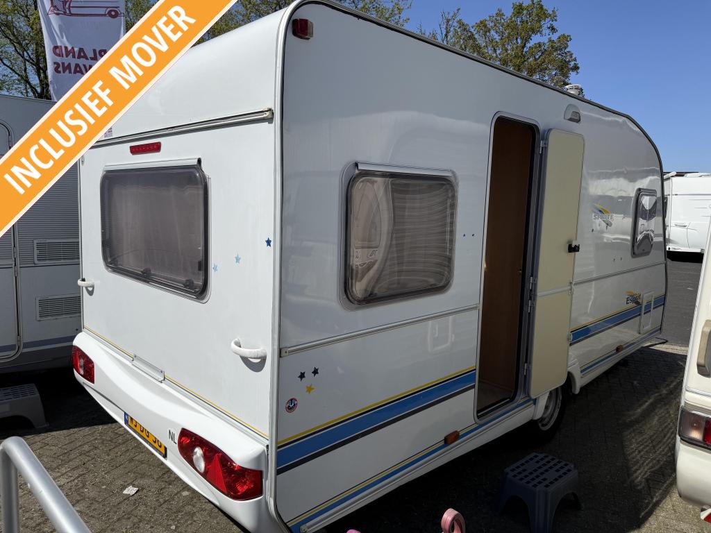 SPRITE ESPRIT 470 CF FRANSBED RONDZIT MOVER VOORTENT NETJES, Caravans en Kamperen, Caravans, Rondzit, Bedrijf, Schokbreker, Overige typen