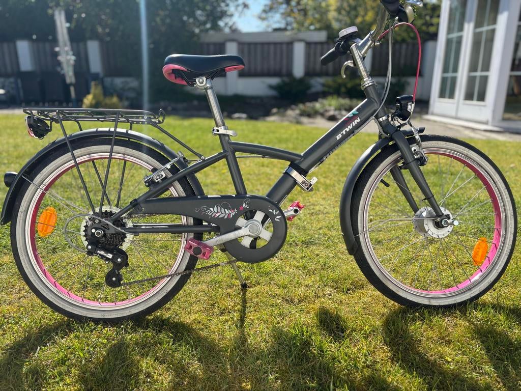 Btwin meisjesfiets 20 inch, 6 versnellingen, handrem, Fietsen en Brommers, Fietsen | Meisjes, Ophalen, Velgrem, 20 inch, Handrem