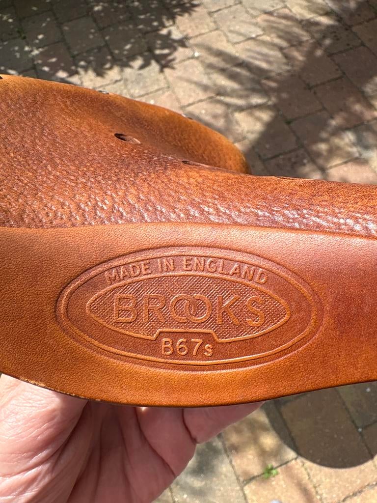 Brooks fietszadel B67s, Fietsen en Brommers, Ophalen, Gebruikt, Leer, Zadel