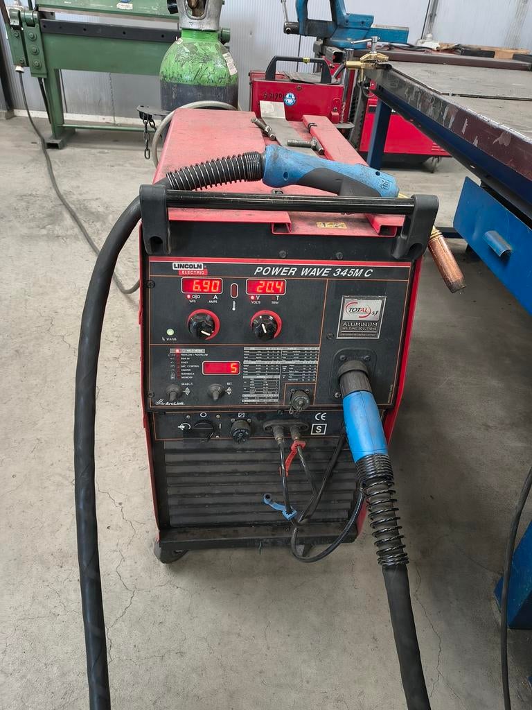 2x Lincoln Power Wave 345M C lasapparaat puls, Ophalen, Gebruikt, 250 ampère of meer, Co2