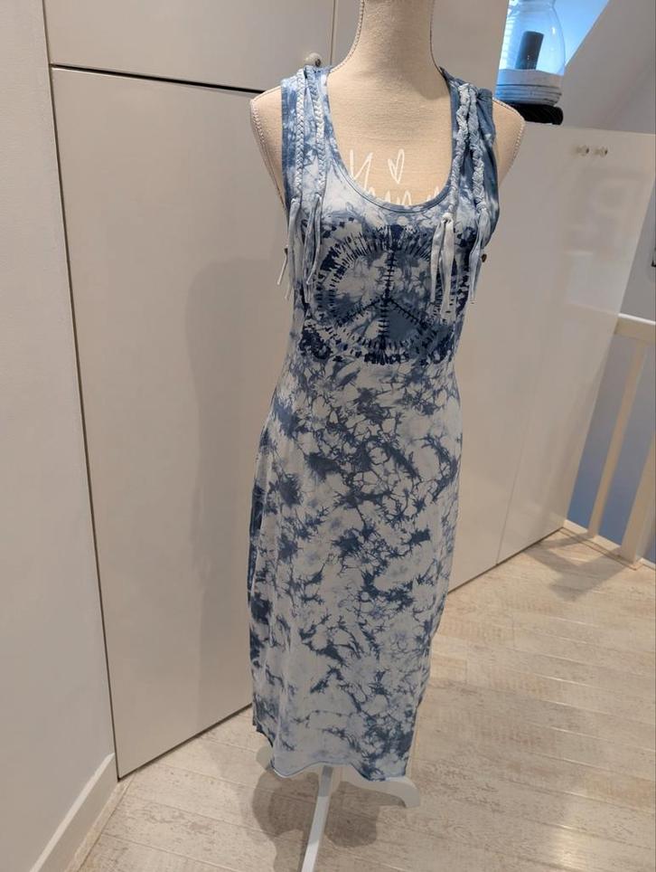Isla Ibiza Bonita Tie-Dye Jurk Maat XL, Kleding | Dames, Jurken, Zo goed als nieuw, Maat 42/44 (L), Blauw, Knielengte, Ophalen of Verzenden