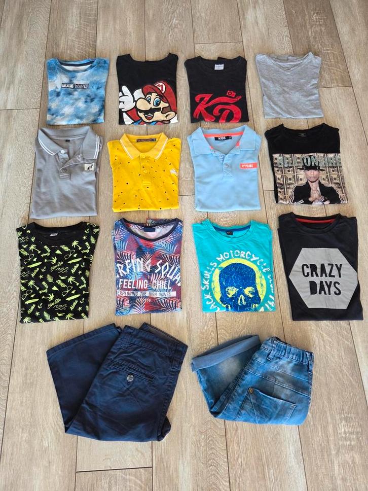 Zomerkleding. Maat 146-152. Polo,s tshirts korte broeken., Kinderen en Baby's, Kinderkleding | Kinder-kledingpakketten, Gebruikt