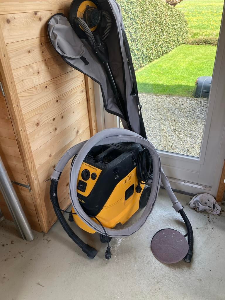 Mirka wand / plafond schuurmachine met stofzuiger, Ophalen of Verzenden, Gebruikt, 1200 watt of meer, Overige typen