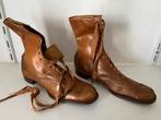 Antieke/Vintage Leren Laarsjes - Bruin, Ophalen of Verzenden, Dames