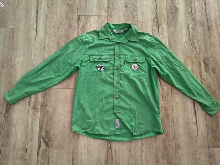 Mooie groene scoutingblouse, Welpen uniform, Scoutfit, 164., Verzamelen, Scouting, Gebruikt, Kleding, Ophalen