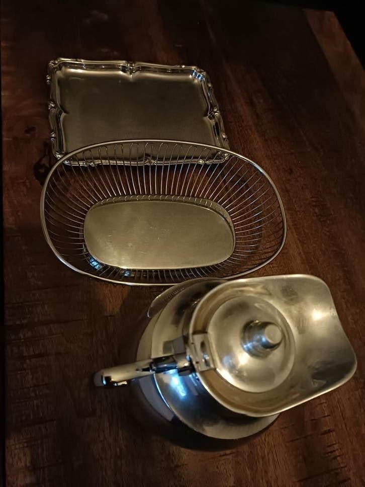 Serveerschaal alessi, fruitschaal alessi, 2x thermoskan alfi, Ophalen of Verzenden