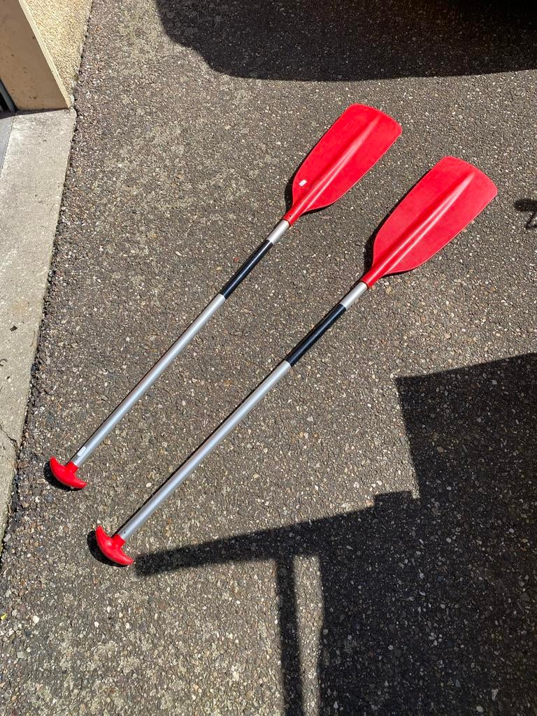 Rode peddels 150cm, Watersport en Boten, Peddels, Ophalen, Gebruikt, Enkelbladige peddel