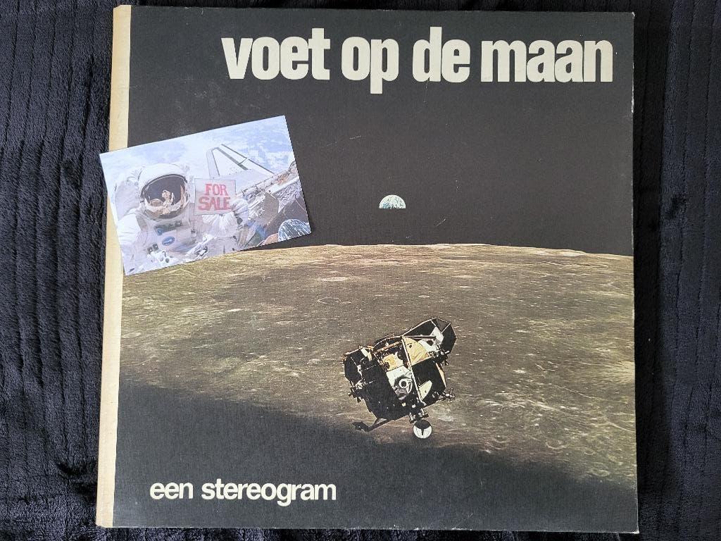 Ruimtevaart boek Voet op de Maan, een stereogram ZELDZAAM!, Verzenden, Gelezen, Natuurwetenschap