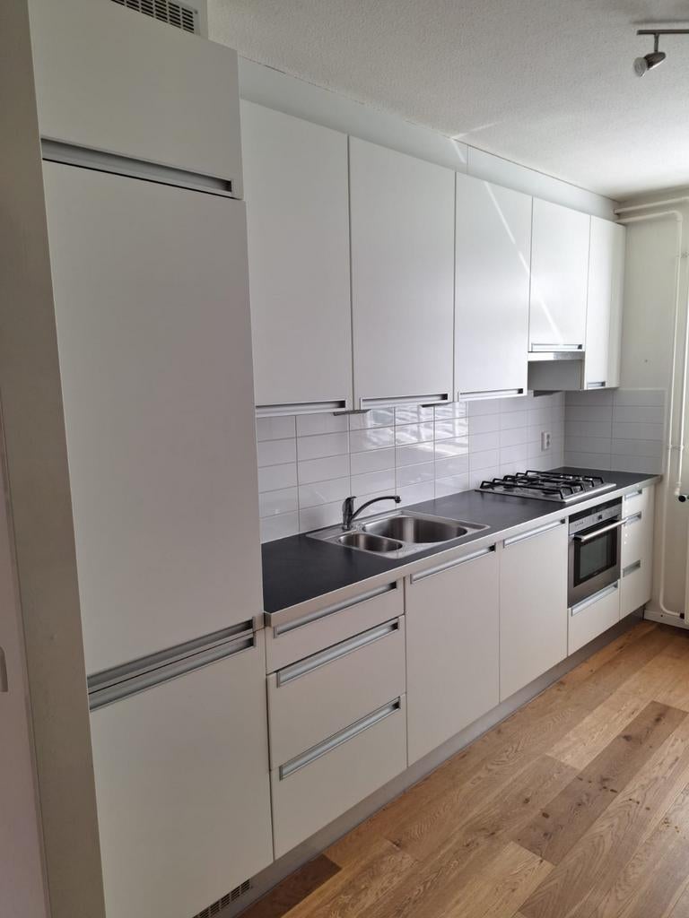 Complete keuken met apparatuur (zelf demonteren), Huis en Inrichting, Keuken | Complete keukens, Ophalen, Gebruikt, Wit, Dubbelwandige keuken