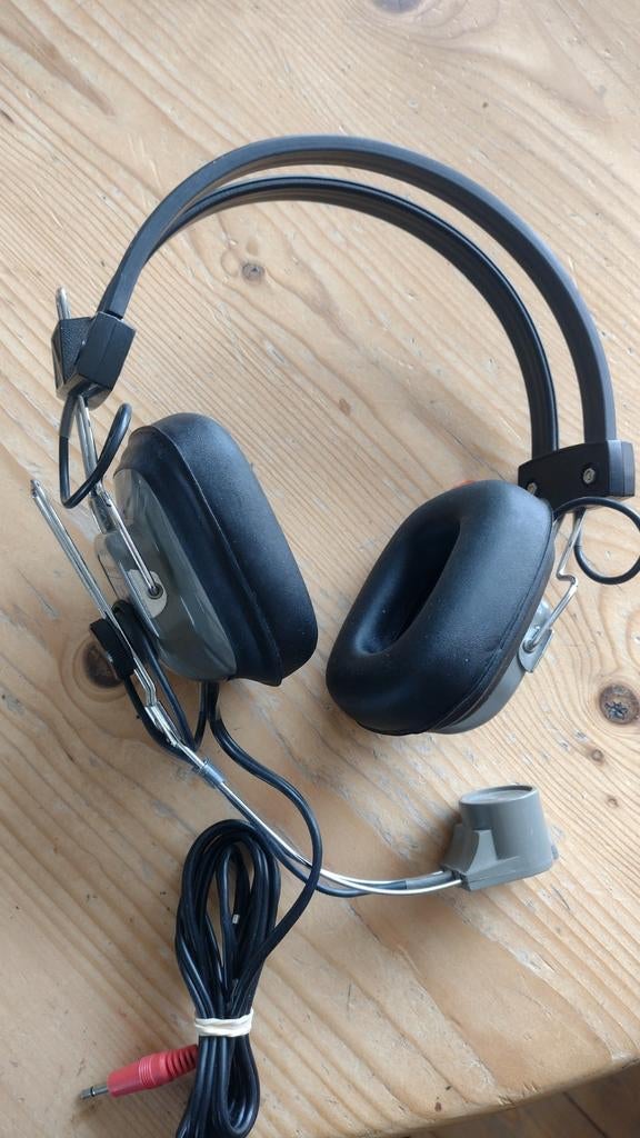 Vintage Sanyo  Hoofdtelefoon met Microfoon - Dynamic IMP 50Ω, Audio, Tv en Foto, Koptelefoons, Ophalen of Verzenden, Gebruikt