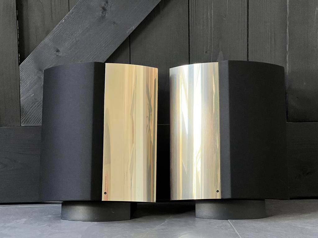 Bang & Olufsen Beolab 4000 gold / nieuw doek + stands, Ophalen of Verzenden, Zo goed als nieuw, Rond, 40 cm of meer