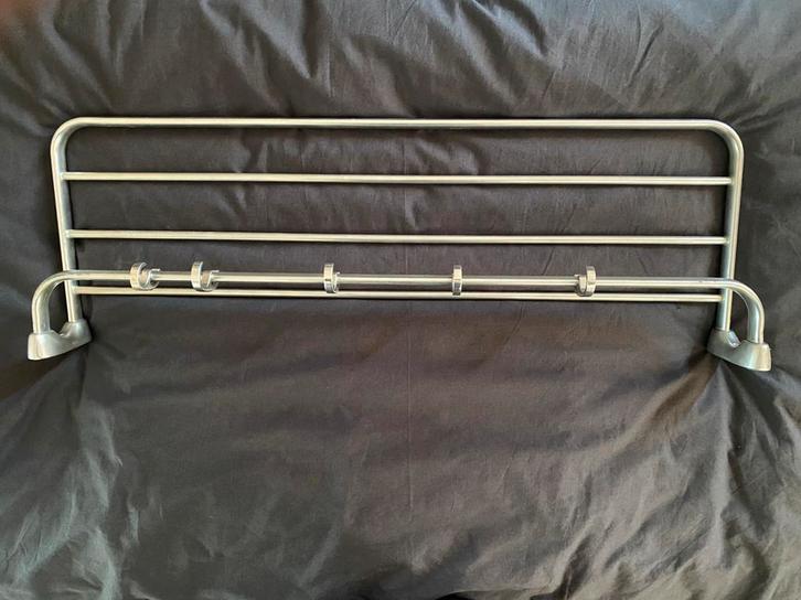 ALUMINIUM KAPSTOK MET BAGAGEREK/HOEDENPLANK (83,5X27cm), Huis en Inrichting, Woonaccessoires | Kapstokken, Zo goed als nieuw, Wandkapstok