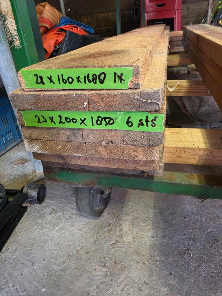 Amerikaans grenen balken diverse maten, Doe-het-zelf en Verbouw, Hout en Planken, Ophalen, Grenen, Balk, 50 mm of meer