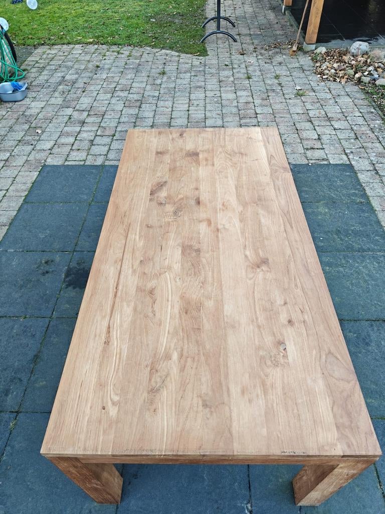Teakhouten eettafel voor binnen- merk Foucault -, Ophalen, Gebruikt, 100 tot 150 cm, Teakhout