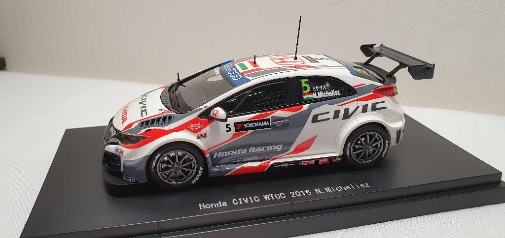 Ebbro Honda Civic WTCC 2016 #5 N.Michelisz, Hobby en Vrije tijd, Modelauto's | 1:43, Ophalen of Verzenden, Nieuw, Auto, Overige merken