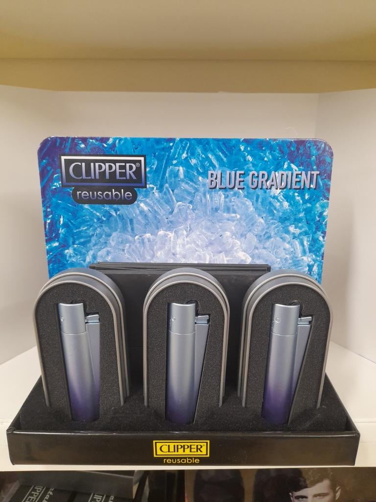 Clipper metalen aansteker bleu radiant, Ophalen of Verzenden, Nieuw, Aansteker