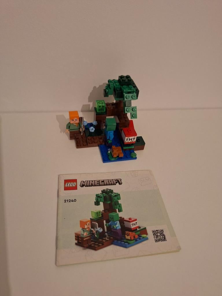 Lego minecraft 21240 the swamp adventure compleet met boekje, Compleet, Minecraft, Lego, Ophalen of Verzenden