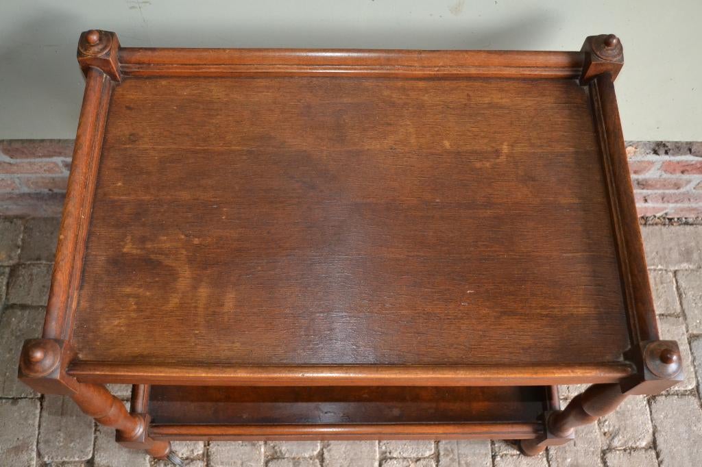 Prachtige antieke eiken houten theetrolley, plantentafel., Verzenden