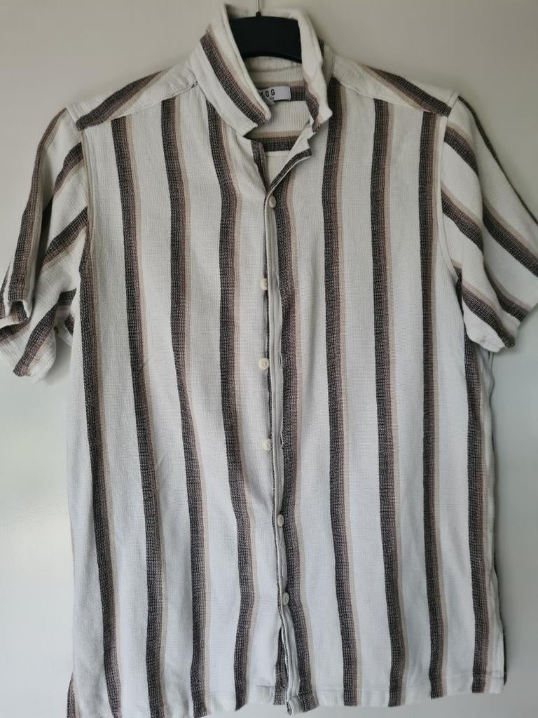 Mooie gestreepte herenblouse, maat M (valt als S), Kleding | Heren, Overhemden, Overige kleuren, Halswijdte 38 (S) of kleiner