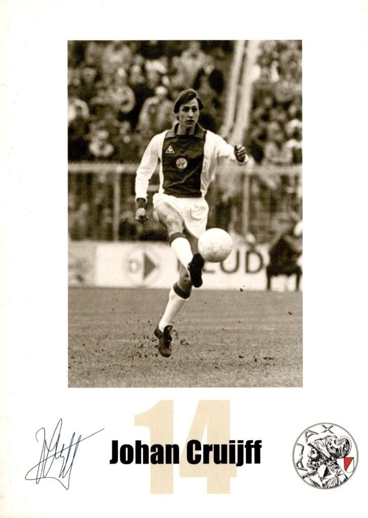 Johan Cruijff AJAX, Verzamelen, Sportartikelen en Voetbal, Verzenden, Zo goed als nieuw, Ajax, Spelerskaart