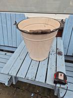 Emaille emmer, Ophalen, Rond, Steen, Minder dan 30 cm