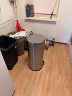 RVS Vuilnisbak met Pedaal - Gebruikt, Gebruikt, Met pedaal, 40 liter of meer, Ophalen of Verzenden
