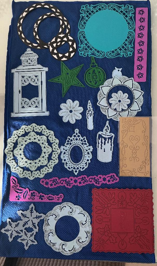 diverse snijmallen (cutting dies) en embossingmallen, Hobby en Vrije tijd, Scrapbooking, Ophalen of Verzenden, Zo goed als nieuw