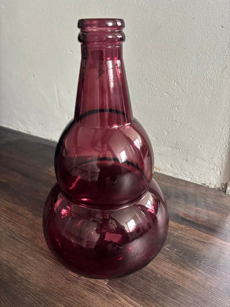 Roze vaas, Huis en Inrichting, Ophalen, Gebruikt, Overige kleuren, Glas